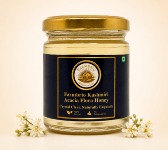 Farmbrio Kashmiri Acacia Honey  | Raw Unfiltered Crystal-Clear Honey | Pure Natural Honey | No Preservatives