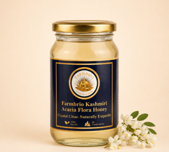 Farmbrio Kashmiri Acacia Honey 500ML| Raw Unfiltered Crystal-Clear Honey | Pure Natural Honey | No Preservatives (Copy)