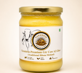 Farmbrio A2 Gir Cow Ghee | Traditional Bilona (Cultured) Method | 100% Pure, Natural & Fresh | Rich Aroma & Authentic Taste